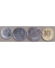 Россия 1, 2, 5, 10 рублей 2024 UNC. арт. 4979